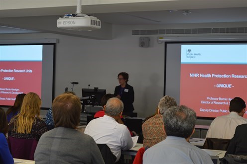 Professor Bernie Hannigan, Director - Research & Development and Deputy Director, Public Health England, opens the Annual Scientific Meeting of the NIHR Health Protection Research Unit in Gastrointestinal Infections